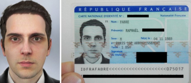 Una carta d'identità con fototessera generata al computer 